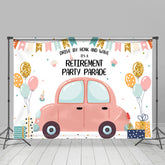 Fahren Von Hupen Und Welle Rosa Auto Ruhestand Hintergrund